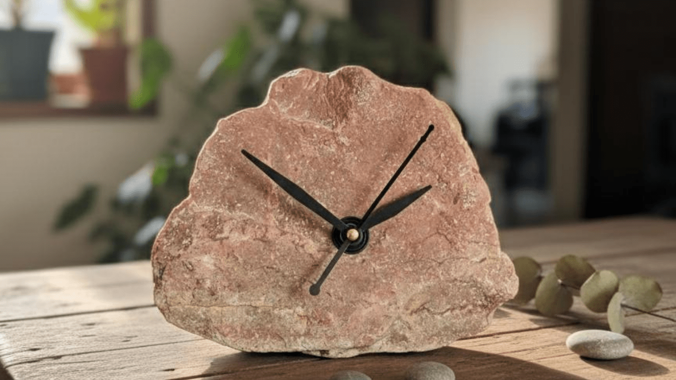 River Stone Time Table clock