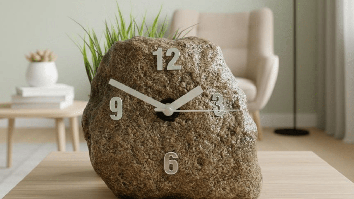 River stone time table clock