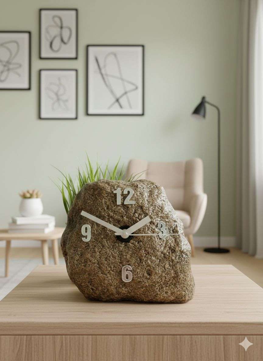 River stone time table clock