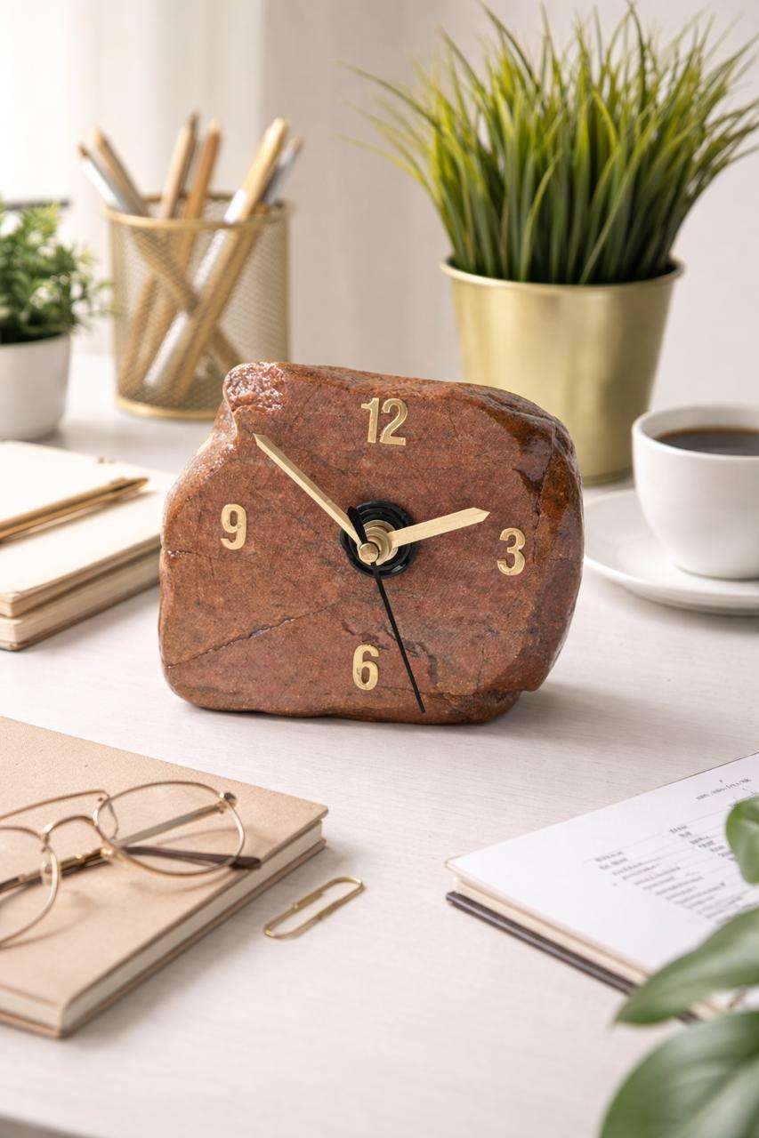River stone time table clock