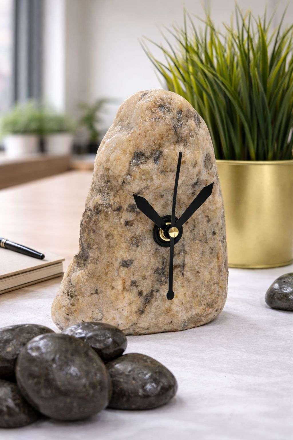 River stone time table clock