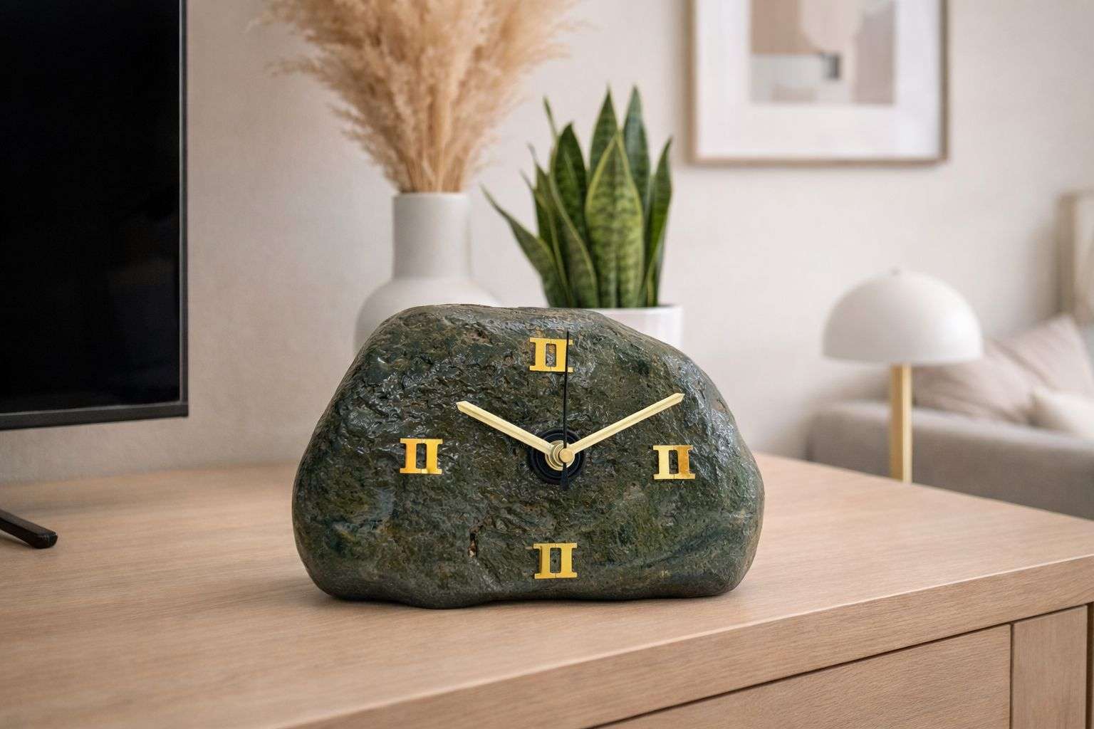 River stone time table clock